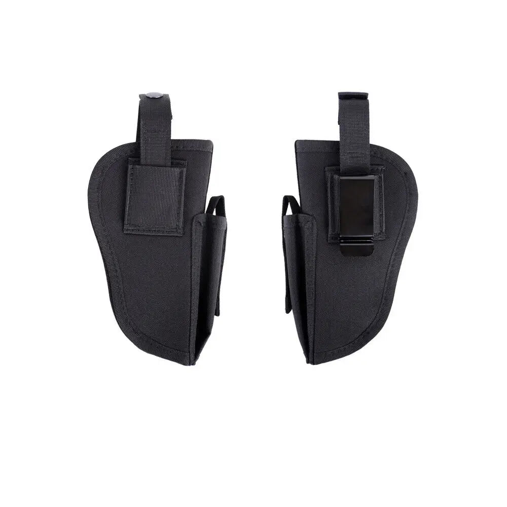 Military Gun Pouch Case Tactical MOLLE Gun Pouch Holster Left / Right Universal Hand Gun Holder Pouch Left Hand Pistol Holder