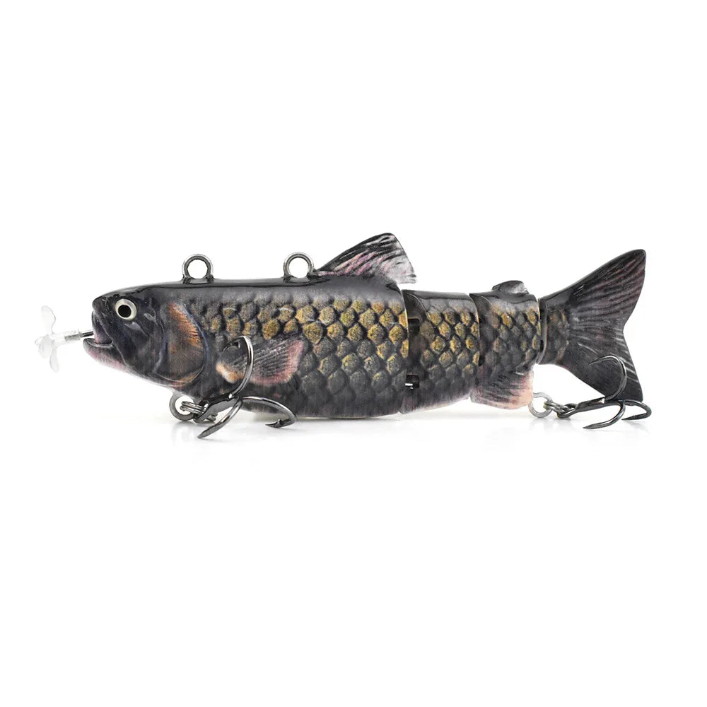 Electric Robotic Fishing Lure 20g 90mm Automatic 4-Segment Multi-Jointed Swimbait USB Rechargeable Wobbler for Pesca Accessories