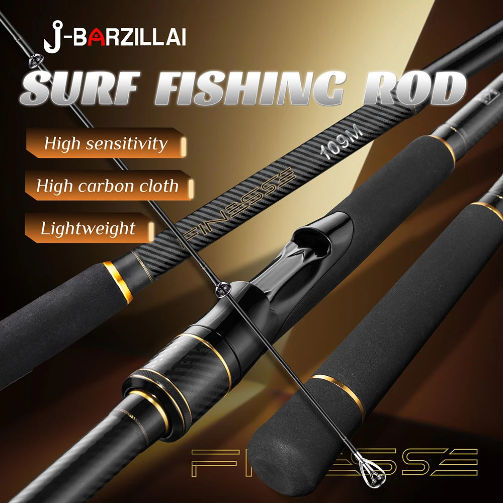J-BARZILLAI FINESSE 10.9ft Carbon Surf Casting Fishing Rod Lightweight Saltwater Offshore Surf Fishing Rod
