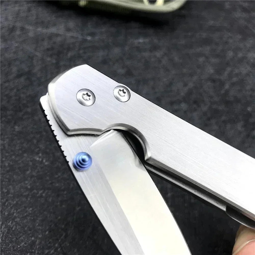 Chris Reeve Pocket Folding Knife 440C Blade 420 Steel Handle Camping Outdoor Survival Tools EDC Fishing Knives