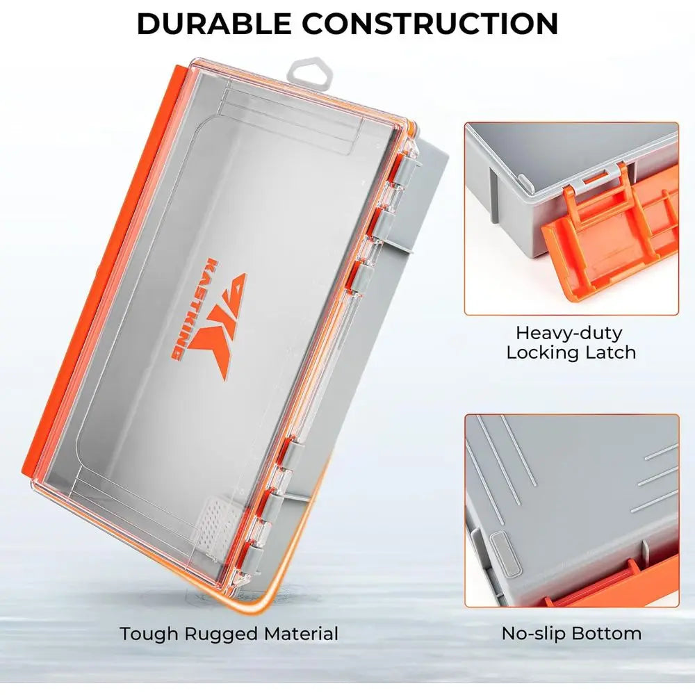 Deep Tackle Storage Box with 3700 Trays, Fishing Gear Organizer, 2 Packs, Waterproof and Durable