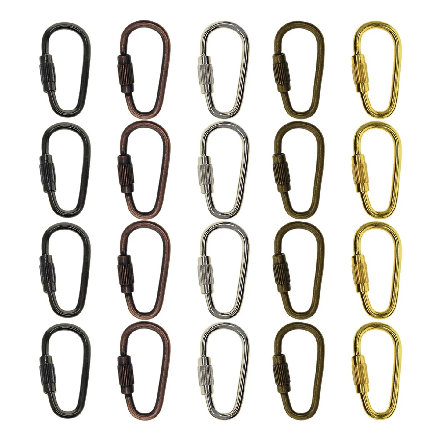 Mini Carabiner Clip Durable Steel Snap Hook Locking D Ring for Bag Strap Keychain Outdoor Equipment