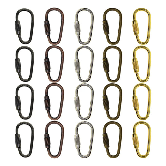 Mini Carabiner Clip Durable Steel Snap Hook Locking D Ring for Bag Strap Keychain Outdoor Equipment