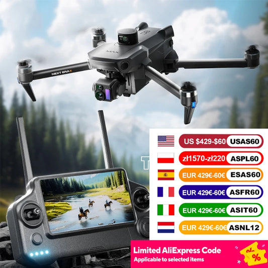 P7 MAX High-end Professional GPS Drone 8K With Screen Remote Control 20km Digital Image Transmission Brushless RC Quadcopter Toy
