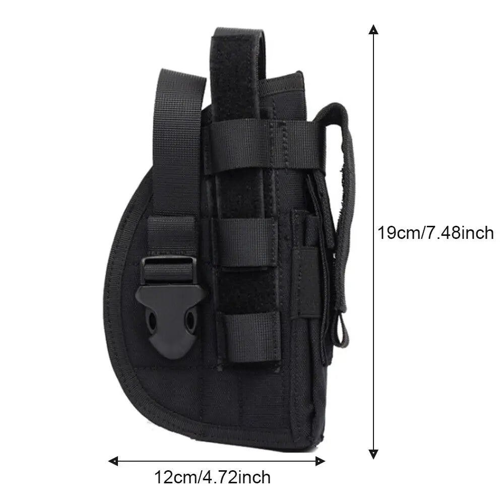 Universal Tactical Nylon Gun Holster Molle Modular Pistol Holster Hunting Universal Gun Holster Right Hand Waist Belt Holster