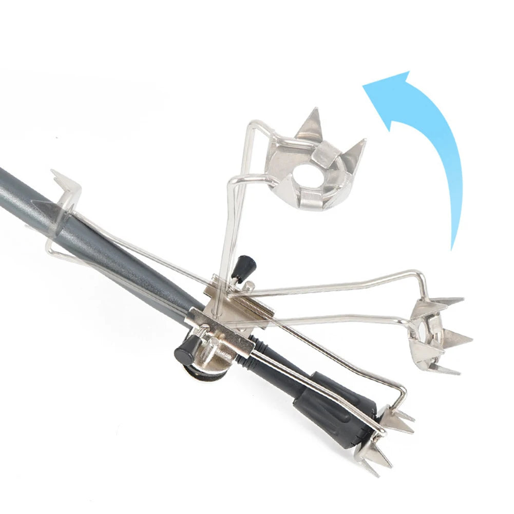 Hiking Grip Crutches Stainless Steel Climbing Ice Crutches Anti-skid Non Slip for Winter Outdoor Snow for Mountaineering