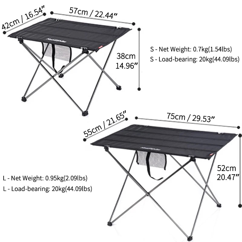 Naturehike Beach Table Portable Foldable Desk Outdoor Picnic Table Ultralight Hiking Traveling Folding Tables Mini Camping Table