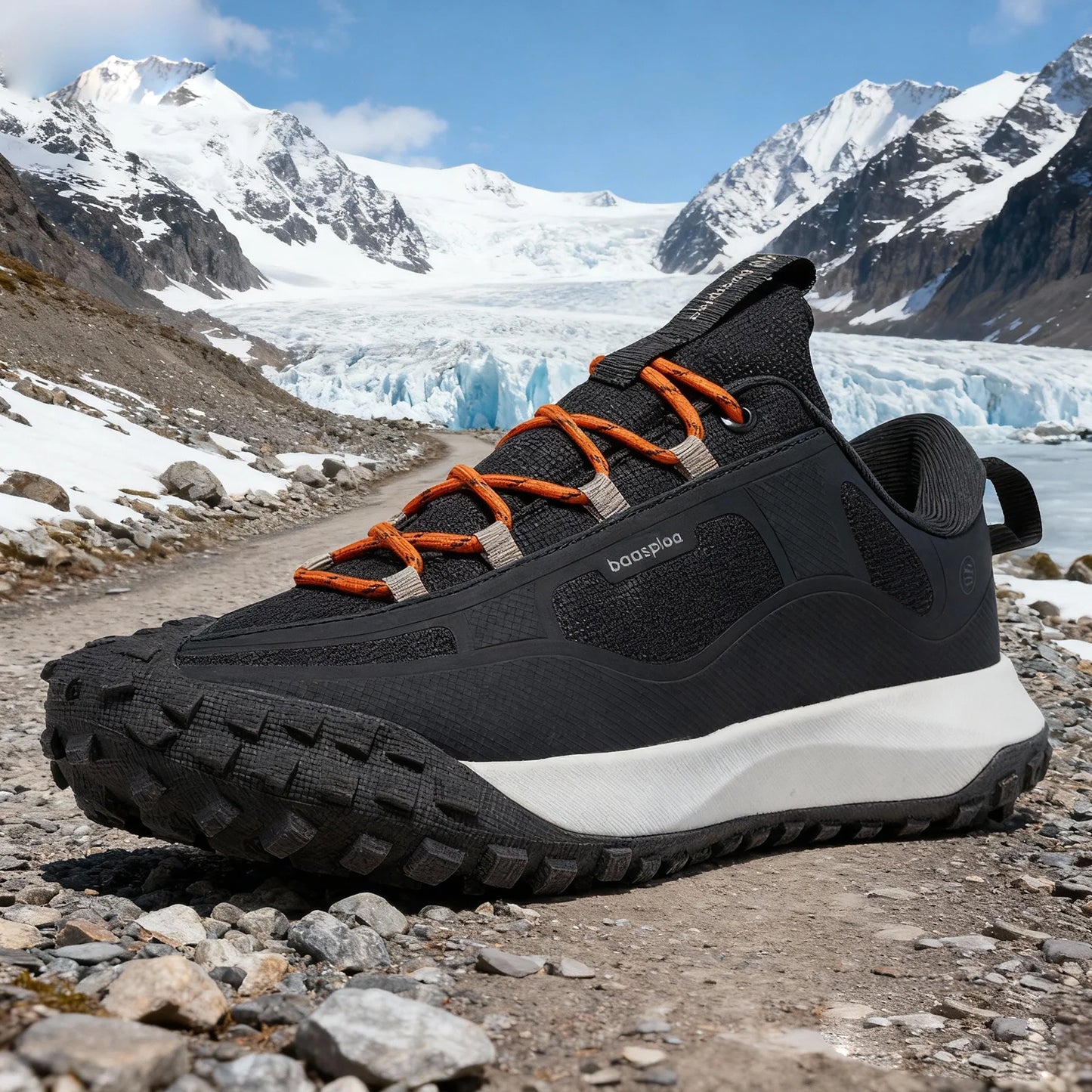 Baasploa Men Hiking Shoes Casual Lightweight Lace-Up Walking Shoes Male Outdoor Waterproof Camping Resistant Non Slip Sneakers