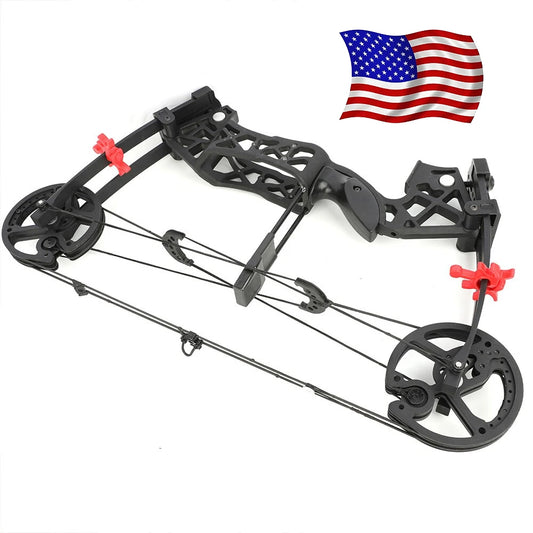 Dual-use Compound Bow Set 40-65Ibs Aluminum Alloy Riser Left/Right Handed for Archery Outdoor Hunting Shooting Training Adults