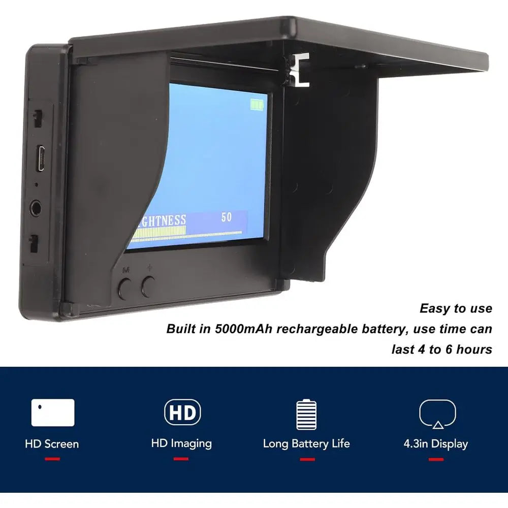 Portable 4.3 LCD Screen Fish Finder Camera for Underwater Fishing Adventures