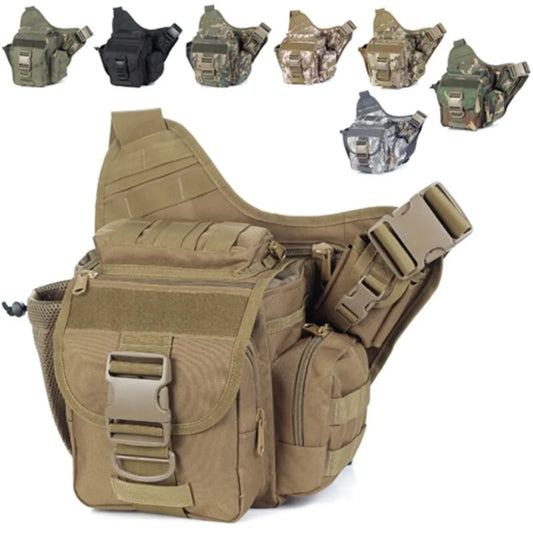 Outdoor Men Tactical Shoulder Bag Sling Chest Pack Military Molle Backpack Pouch Messenger Fishing EDC Sling Bag Utility Bag