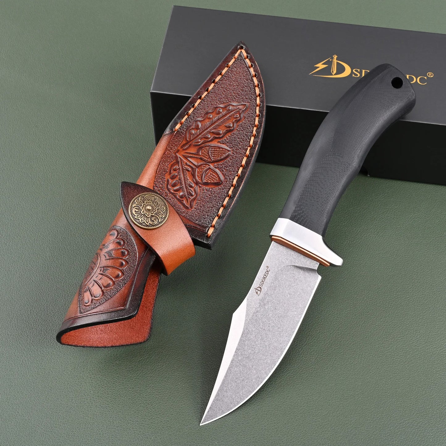 SDOKEDC Knives DC53 Steel Fixed Blade Hunting Knife Tactical EDC Knife for Men Outdoor Survival Camping Hiking Fishing