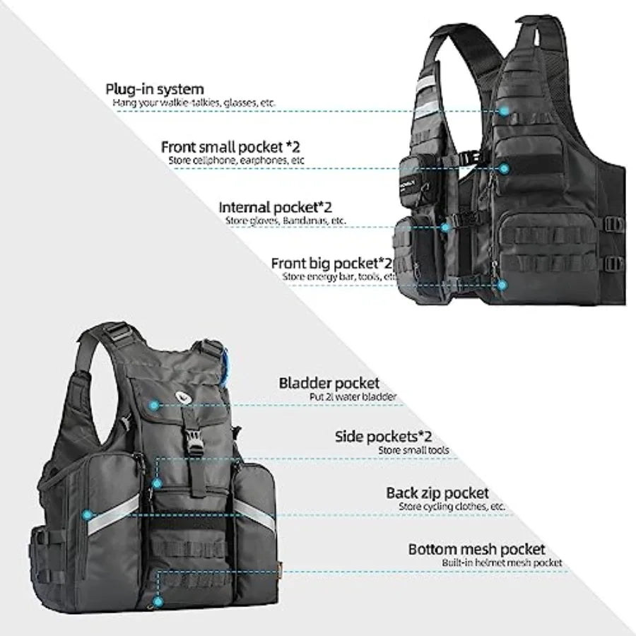 Fishing Photography Vest with Multi Pockets Outdoor Jackets for Hunting Hiking Climbing Traveling