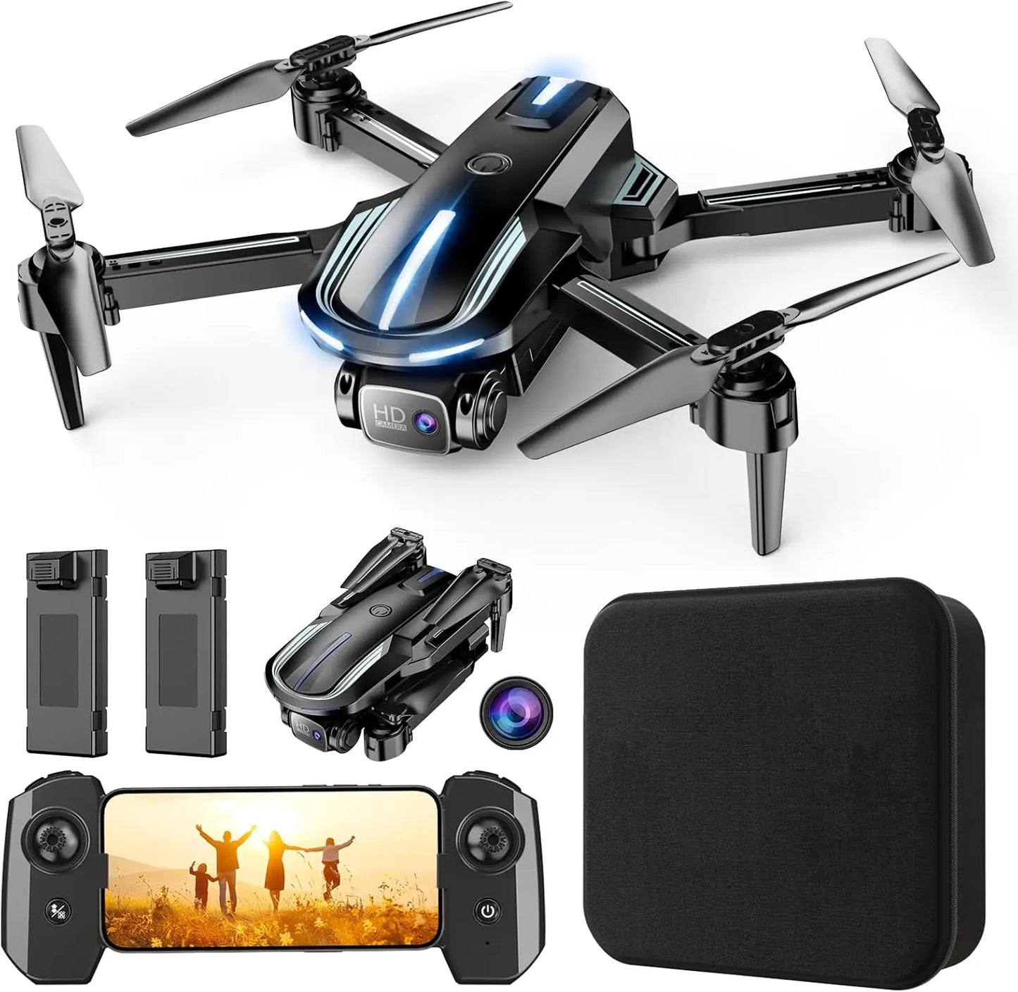 1080P HD Camera Foldable Mini Drone with FPV, Altitude Hold, 3D Flip, Easy to Fly for Beginners and Kids