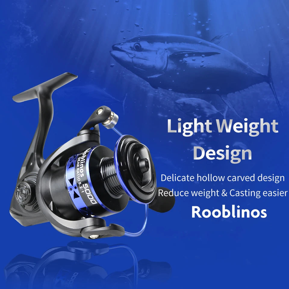 Rooblinos EASTING Spinning Reels Metal Spool carretilhas de pesca Reel for Fishing Accessories Peche