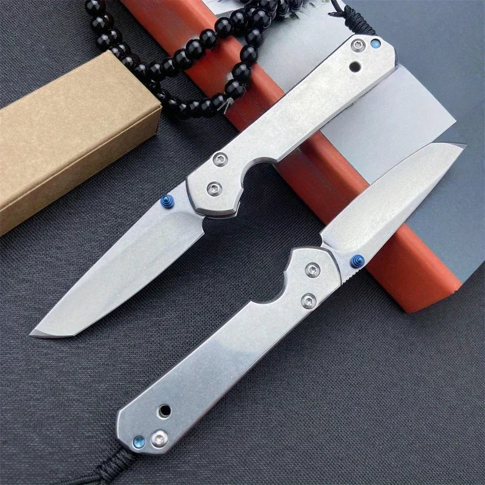 Chris Reeve Pocket Folding Knife 440C Blade 420 Steel Handle Camping Outdoor Survival Tools EDC Fishing Knives