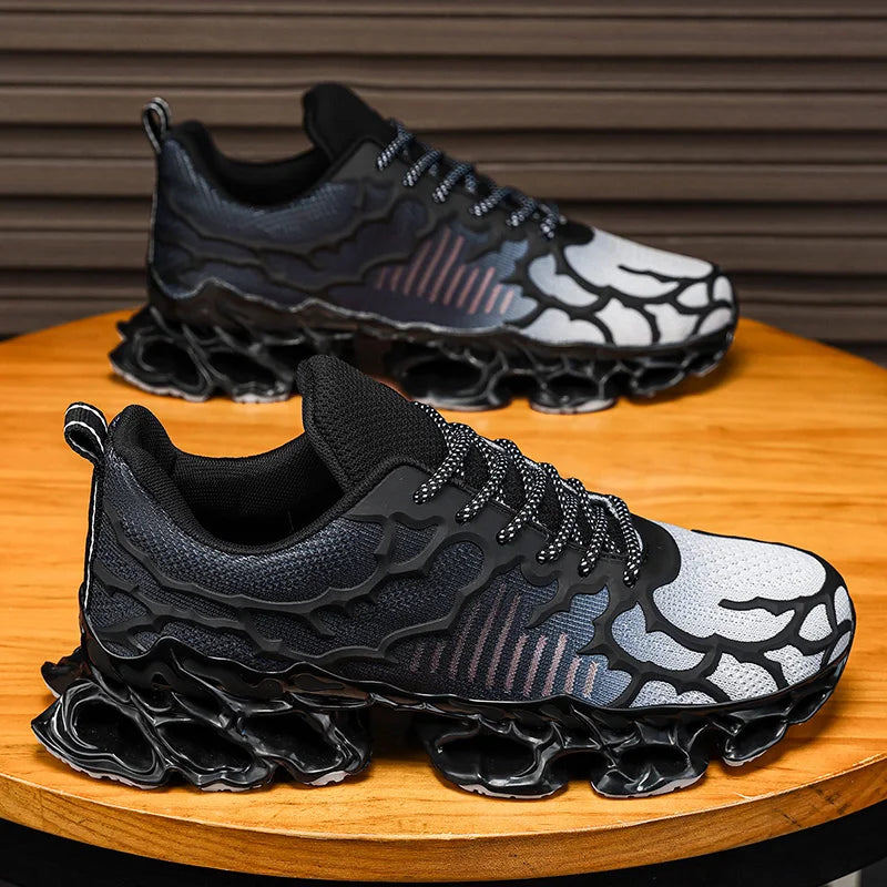 Men's shoes with a woven mesh surface, breathable, trendy and fashionable, large-sized men's shoes, versatile and casual