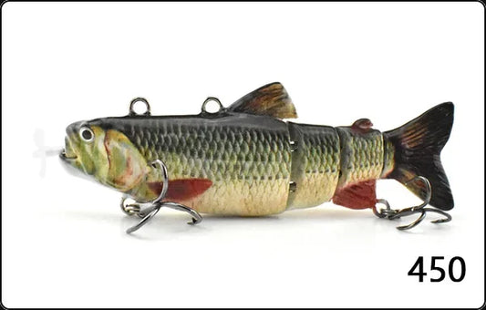 Electric Robotic Fishing Lure 20g 90mm Automatic 4-Segment Multi-Jointed Swimbait USB Rechargeable Wobbler for Pesca Accessories
