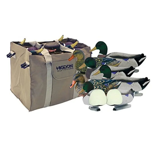 Higdon Outdoors Magnum Mallard Duck Decoys High Contrast Visibility Unsinkable with Swivel Heads Flocked Painted or Flocked Hea