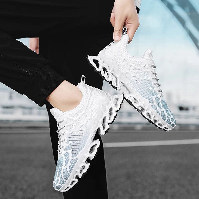 Men's shoes with a woven mesh surface, breathable, trendy and fashionable, large-sized men's shoes, versatile and casual