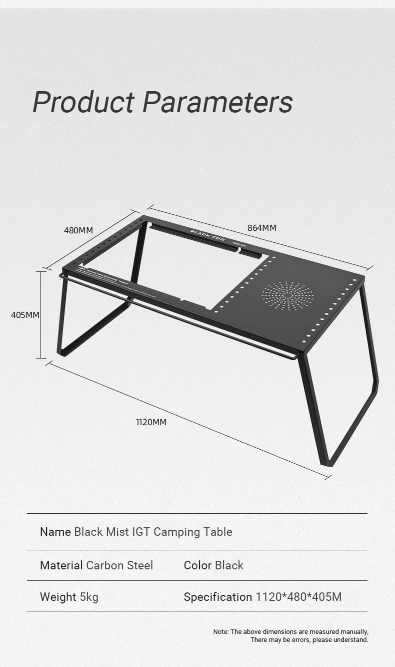 DIVEDEER Camping Picnic Table IGT Portable Outdoor Multi-Functional Detachable Folding Table Set with Grill Accessories