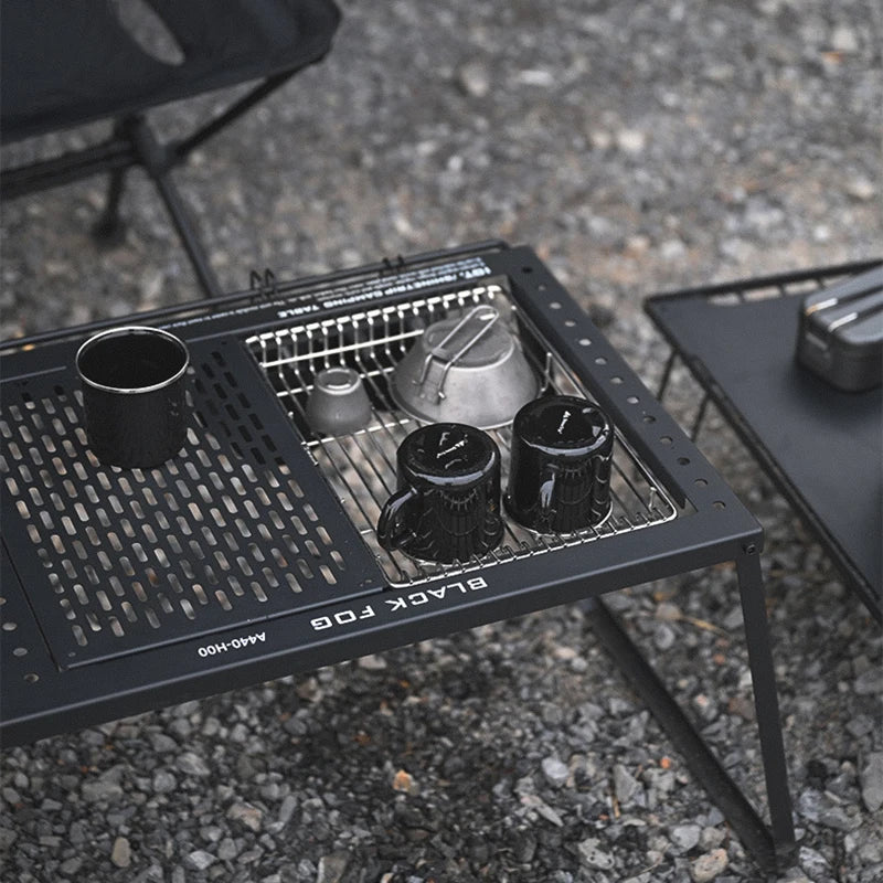 DIVEDEER Camping Picnic Table IGT Portable Outdoor Multi-Functional Detachable Folding Table Set with Grill Accessories