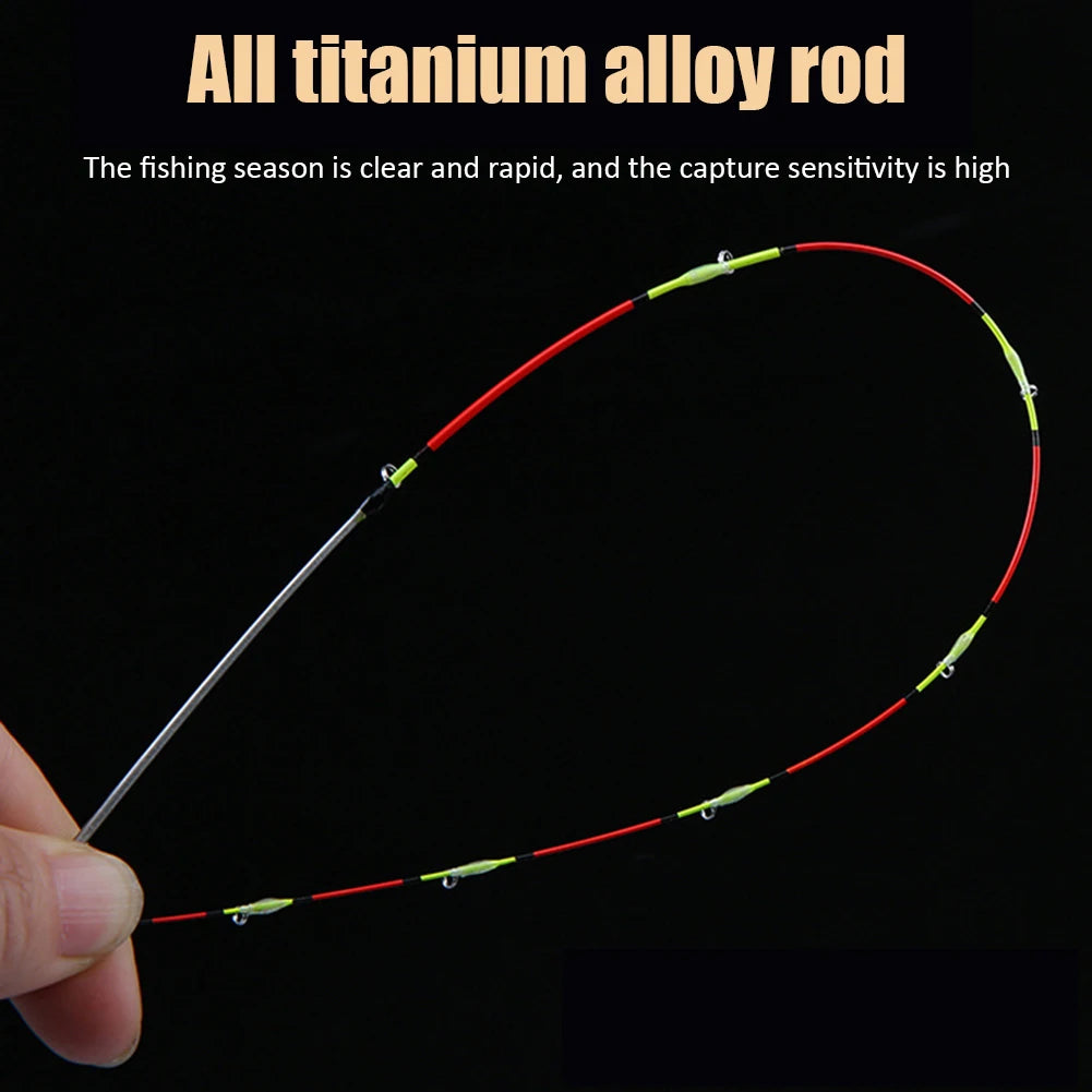 0.5mm Half Full Titanium Alloy Raft Tip Repair Refit Replacement LED Fishing Rod Tip Fishing Tackle Pole Accessories