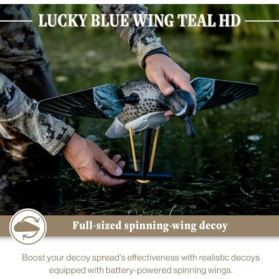 Lucky Duck Spinning Wing Motion Duck Decoys for Hunters Lucky Teal HD