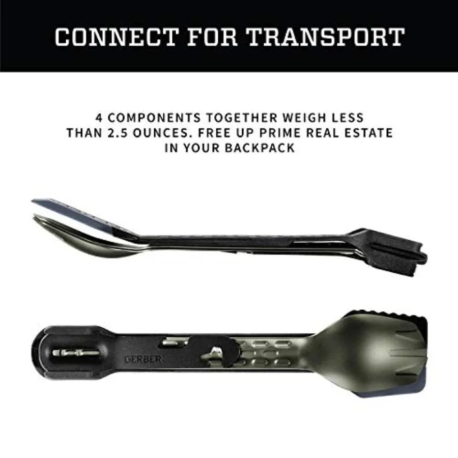Gear ComplEAT Camping Utensils Set for Outdoor Cooking, Camping Cutlery with Fork, Spoon, Tongs, Spatula and Multi-Functional T