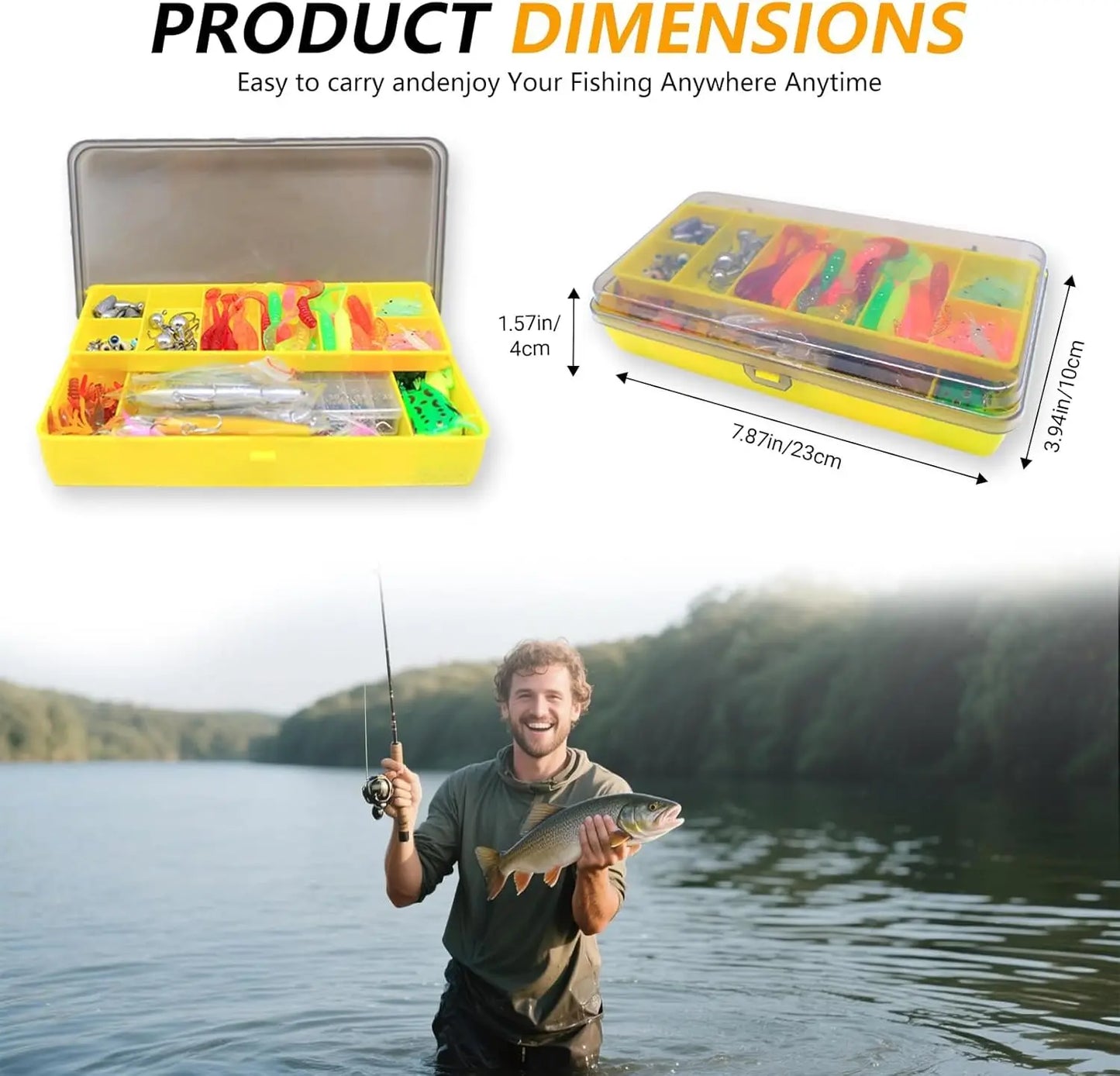 99pcs/431pcs Fishing Lure Kit for Bass Trout Salmon with Spoons Soft Plastics Spinnerbaits Crankbaits Hooks