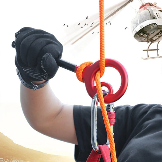 9-Shape Rigging Descender Aluminum Alloy Rock Climbing Cable Descent Device Downhill Rappelling Equipment