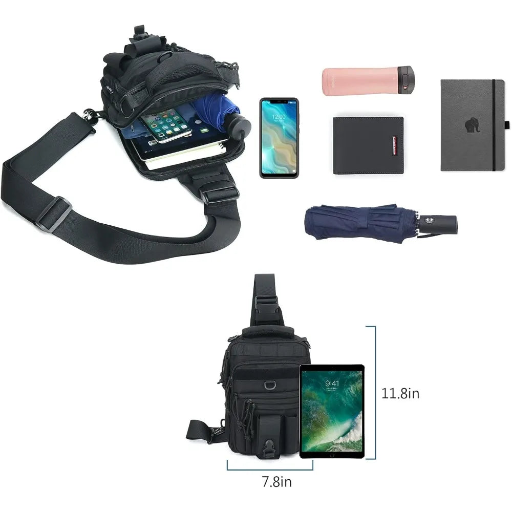 Dual Pistol Holster Chest Bag Concealed Carry Sling Crossbody Tactical Gun Convertible Backpack Shooting Hunting