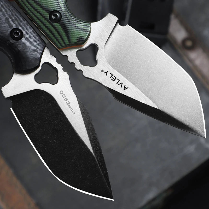 High-Quality DC53 Steel Fixed Blade Knife G10 Non-Slip Handle with K-Sheath for Hunting Camping Outdoor EDC Tool Straight Knife