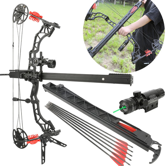 Compound Bow Archery Launcher Track Laser Sight Scope Pure Carbon Arrow Launching Orbital for Bow Hunting Shooting Target Acc
