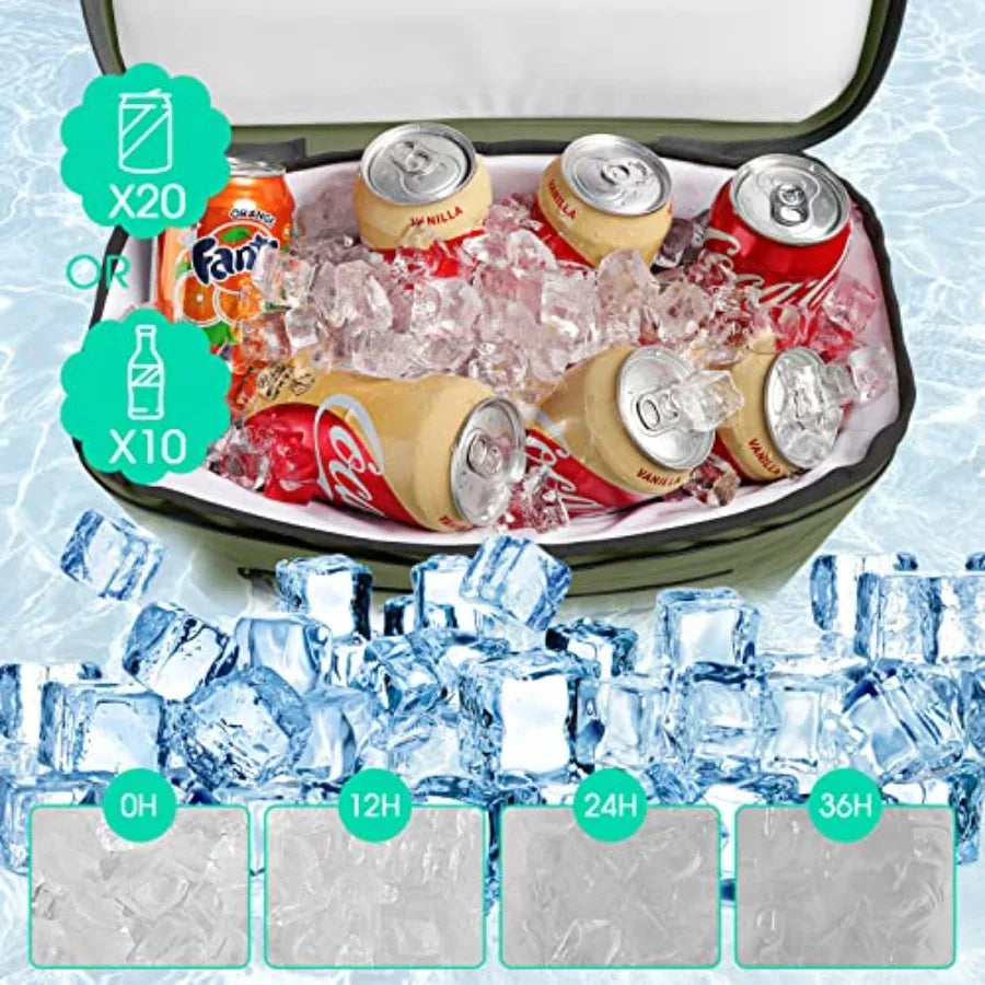 Kayak CoolerWaterproof Kayak Seat Back Cooler for Kayaking Kayak Accessories Cooler Bag Protable Ice Chest Beach Cooler Travel
