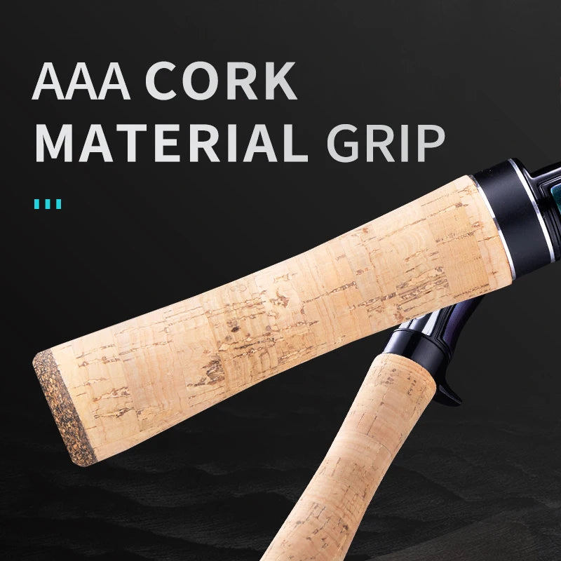 BANCY Ultralight Fishing Rod 6'/5'6" Spinning Casting 2 Pieces Stream Lightweight Travel Bait Rods 24T High Carbon Fiber Stainle