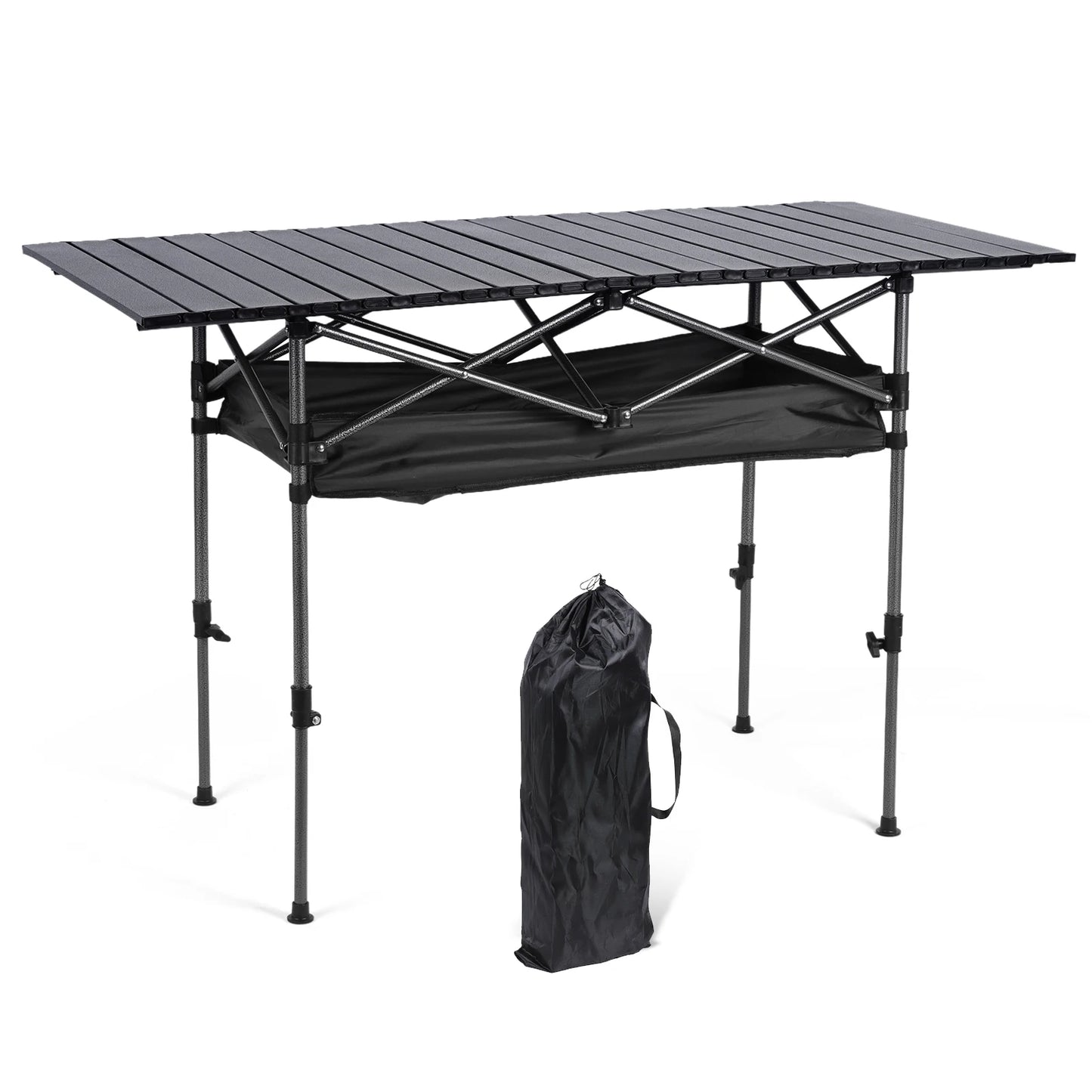 Outdoor Folding Table Lightweight Camping Lifting Table Large Capacity Ultralight Dinner Desk for Picnic Camping Trip Beach BBQ