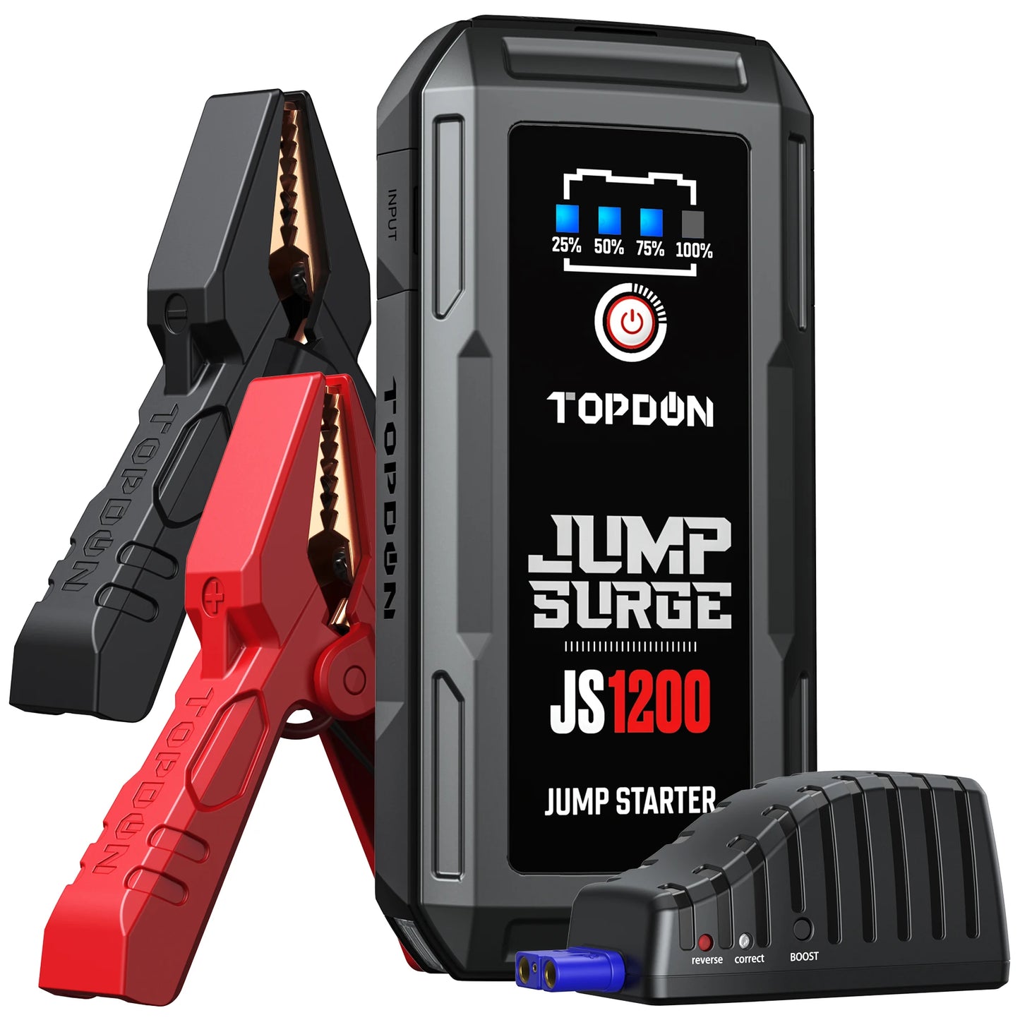 Topdon JS2000 pro/JS1500/JS1200pro 2500/1800/1200A Jump Starter Power Bank 12V Car Starting Device 16000Mah Battery for Booster