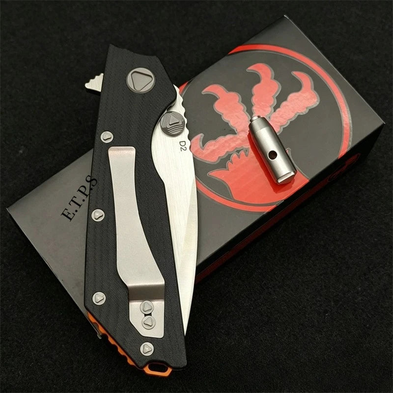 DOC + Delta G10 Handle Bearing Folding EDC Lock Knife Outdoor Camping Fishing Cutting Multi Purpose Tools Hunting Survival Knives