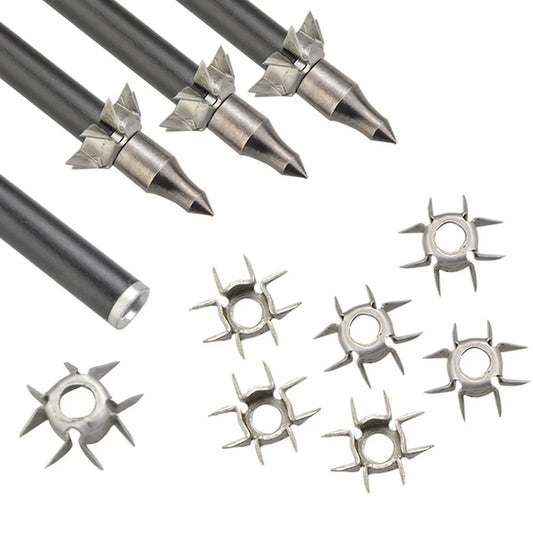 8 Paw Judo Arrowhead 24pcs 23 Grain ID6.2mm Screw-in Points for Archery Hunting Target Practice Shooting Accessories