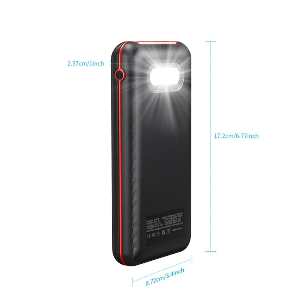 30000mAh Solar Power Bank,3 USB ports,Portable Solar Charger External Battery Bank,LED Flashlight, Camping,Travel & Emergen Use