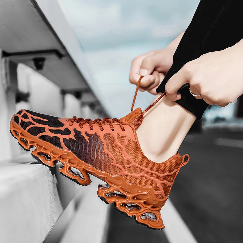 Men's shoes with a woven mesh surface, breathable, trendy and fashionable, large-sized men's shoes, versatile and casual