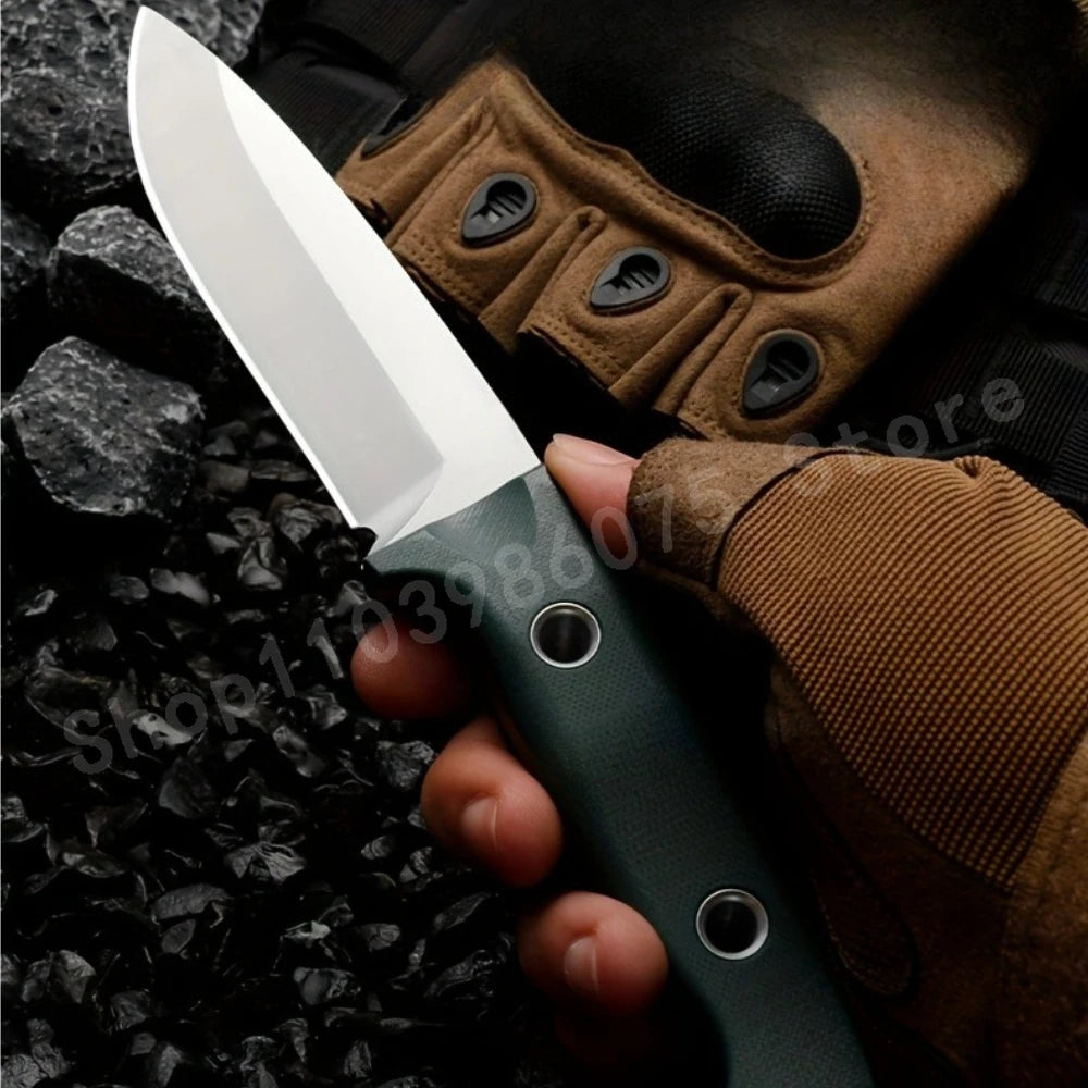 BM 162 High-Quality Straight Knife D2 Blade G10 Handle Suitable for Outdoor Camping Daily Emergency Carrying Men's Gifts
