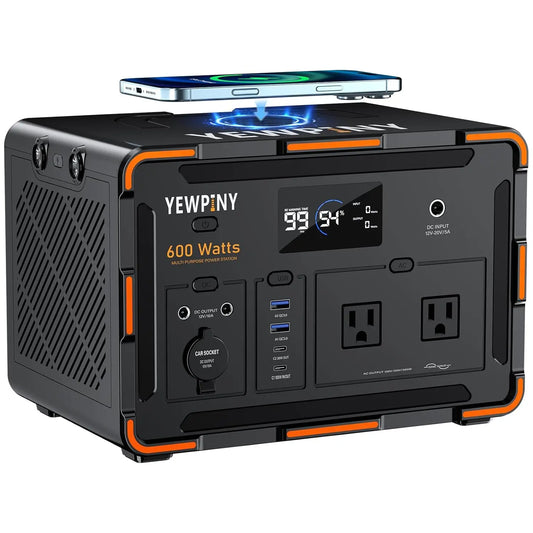 600W Portable Generator – featuring a 162000mAh battery, AC outlets, 100W USB-C PD, 10 outputs, and wireless, Customized