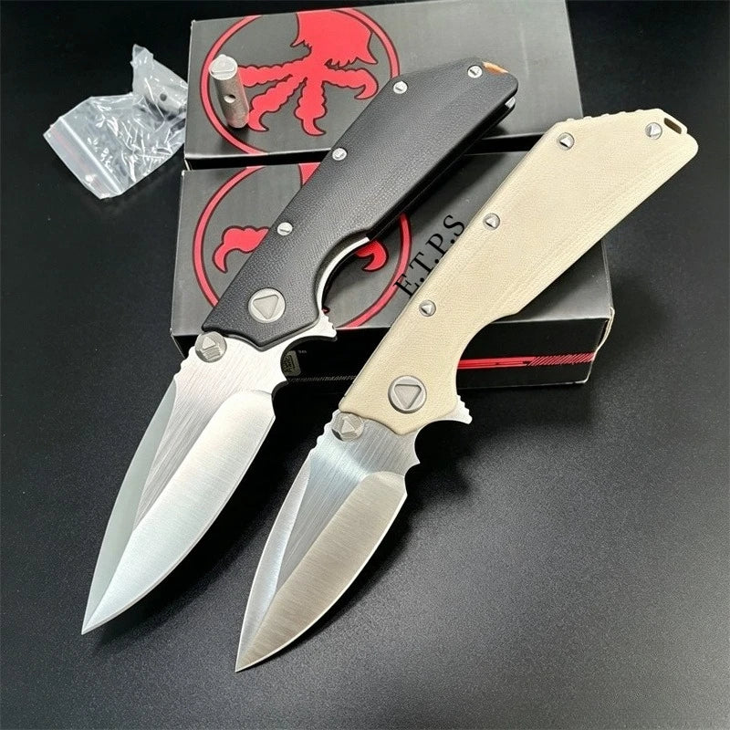 DOC + Delta G10 Handle Bearing Folding EDC Lock Knife Outdoor Camping Fishing Cutting Multi Purpose Tools Hunting Survival Knives