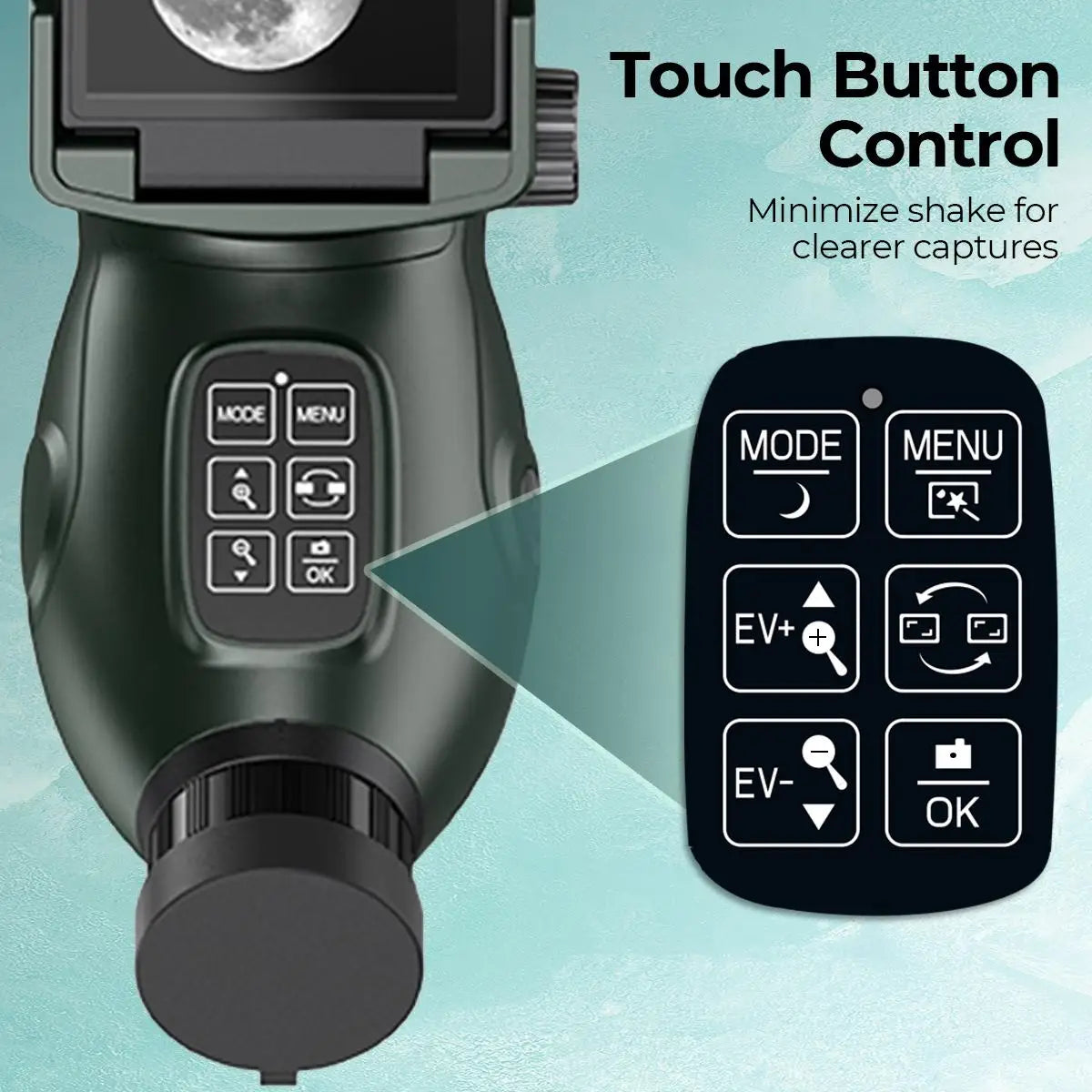 Spotting Scope Monocular Telescope with Camera 4K Video 30MP Photo 3in Display for Moon Star Bird Watching with Tripod 32GB Card