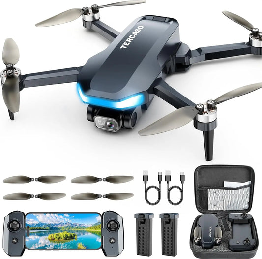 2K HD Camera GPS Drone with Auto Return, Foldable Quadcopter for Adults and Beginners