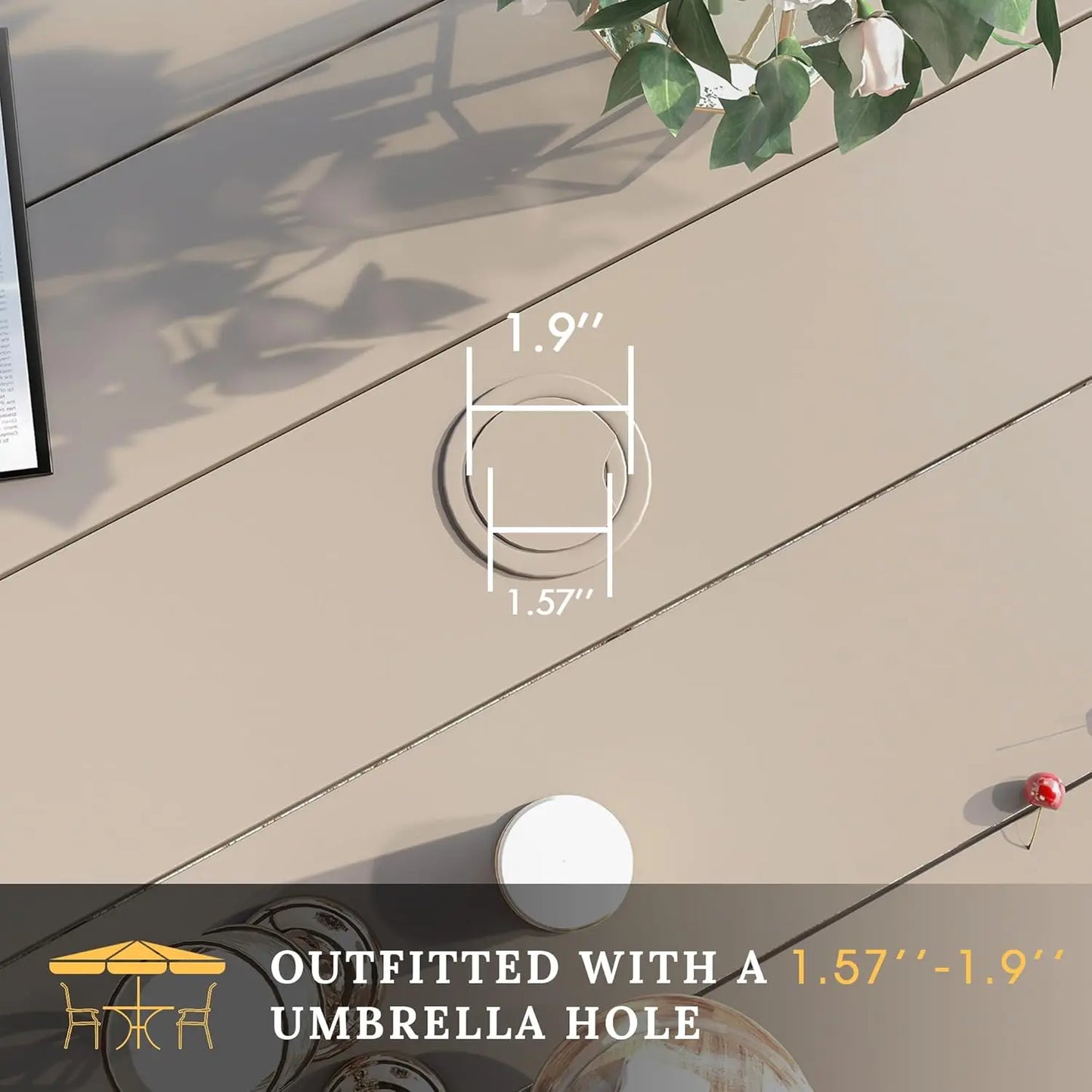 7 Pieces Patio Dining Set for 6-Outdoor Furniture Includes 53" Round Outdoor Table and Swivel Padded Chairs,, Customized