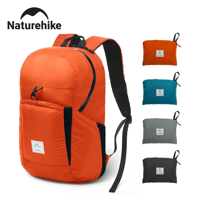 Naturehike 30L Silicone Folding Backpack Lightweight Portable Waterproof Outdoor Camping Hiking Shoulder Bag for Travel Airplane