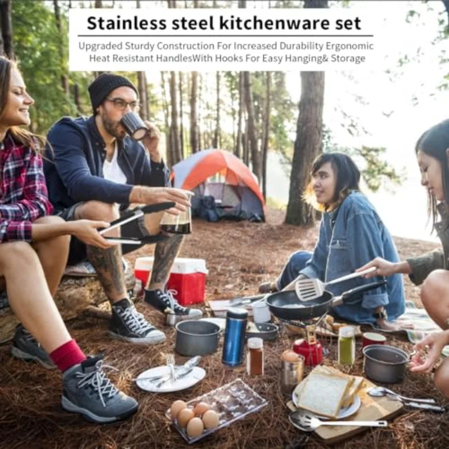 Camping entials Accories Camping Gear Must Haves, Cooking Utensils Set Rv Camping Kitchen Backpacking plies Camper Gadgets Outd